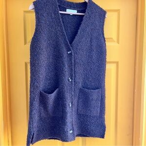 Women's Brown Sleeveless Sweater Vest